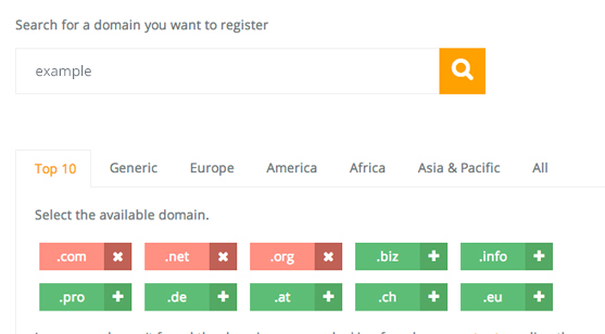 Domain registration